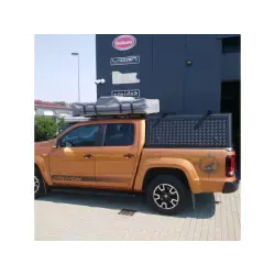 Hardtop Adventure noir strié Volkswagen Amarok 2010-2022 double cabine Alu-Cab